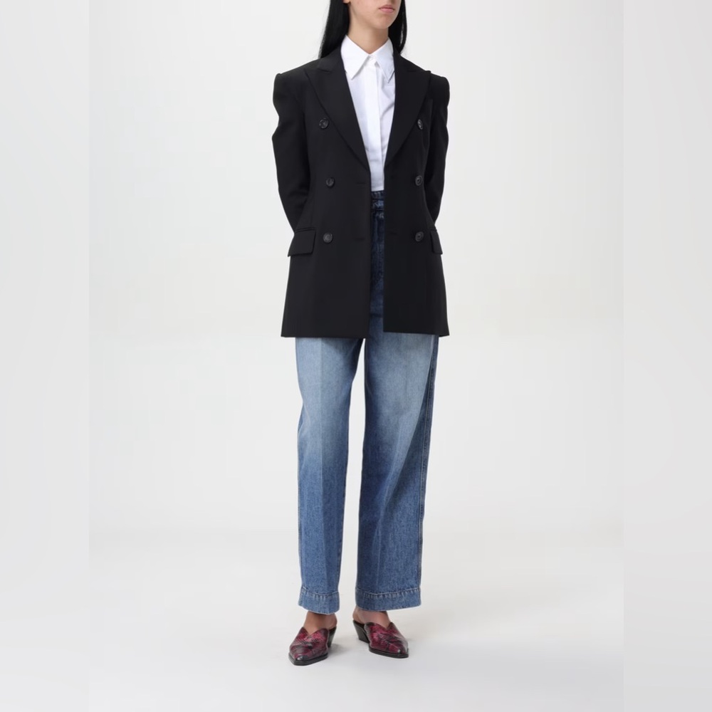 Sportmax Jeans Women Blue Jeans Wide Leg Straight 26
